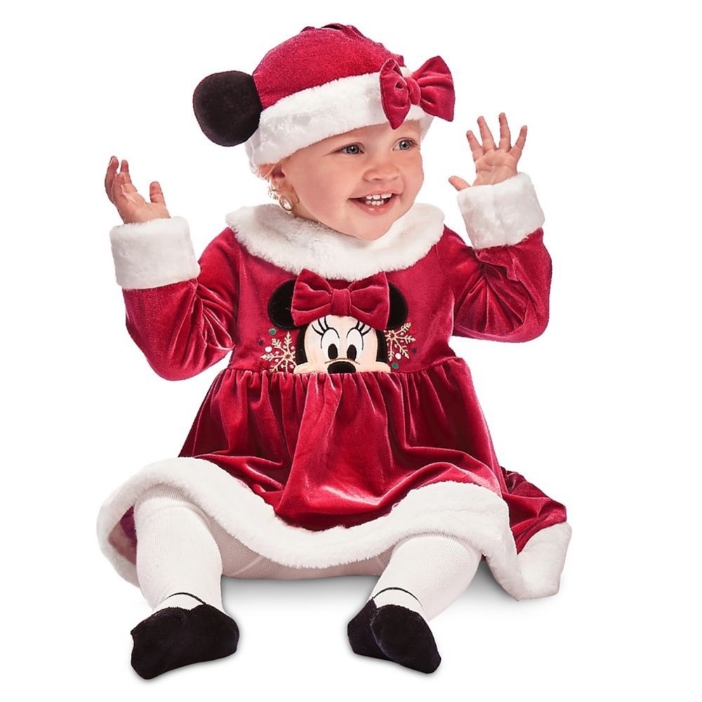 Minnie Mouse Holiday Dress and Hat set